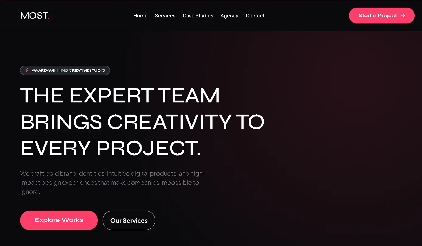 Most — Creative Agency & Studio