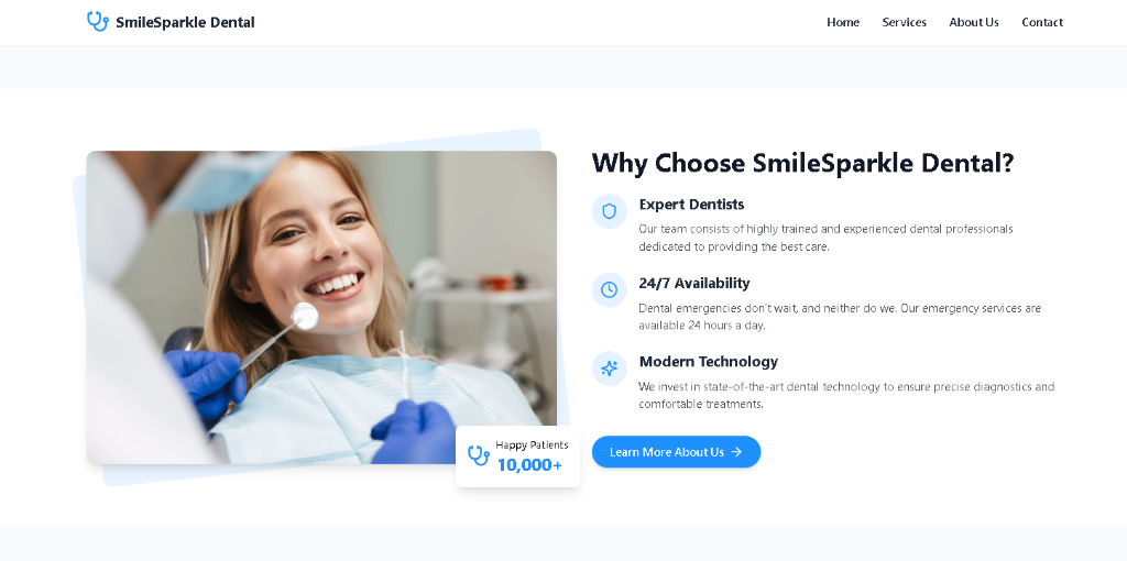 SmileSparkle Dental — Odontologia Moderna & Estética